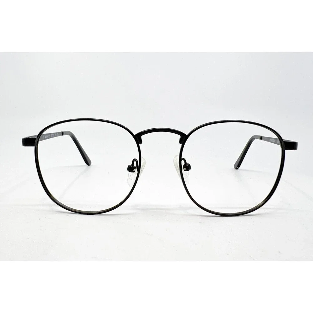 EyeBuyDirect St Michel S Eyeglasses Unisex Black Metal Round Frames 48-19-140